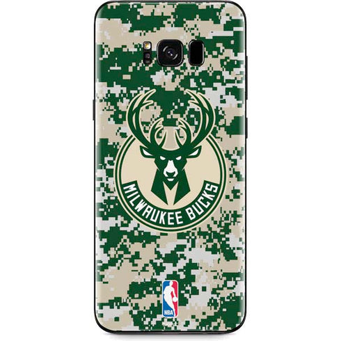 NBA Milwaukee Bucks Camo Digi Galaxy S8 Skin