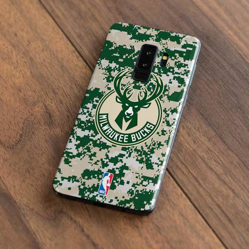 NBA Milwaukee Bucks Camo Digi Galaxy S9 Plus Skin