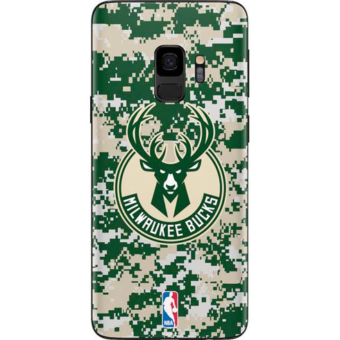 NBA Milwaukee Bucks Camo Digi Galaxy S9 Skin