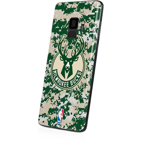 NBA Milwaukee Bucks Camo Digi Galaxy S9 Skin