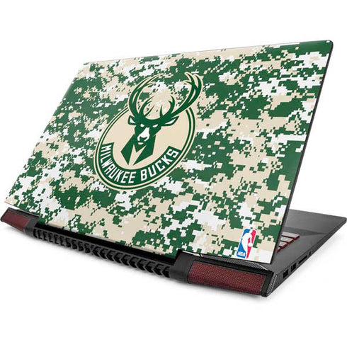 NBA Milwaukee Bucks Camo Digi Lenovo IdeaPad Skin