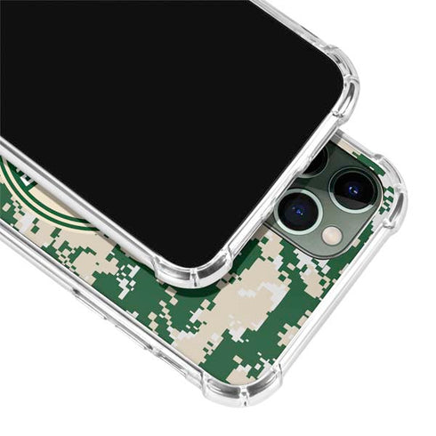 NBA Milwaukee Bucks Camo Digi iPhone 11 Pro Max Clear Case