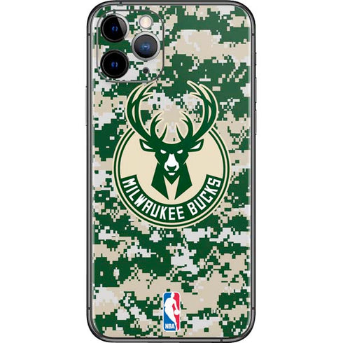 NBA Milwaukee Bucks Camo Digi iPhone 11 Pro Skin