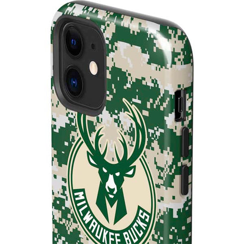 NBA Milwaukee Bucks Camo Digi iPhone 12 Impact Case