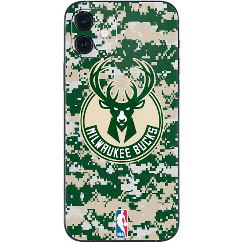 NBA Milwaukee Bucks Camo Digi iPhone 12 Mini Skin