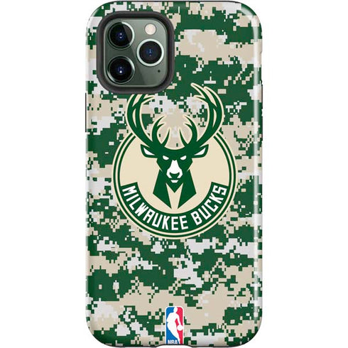 NBA Milwaukee Bucks Camo Digi iPhone 12 Pro Impact Case