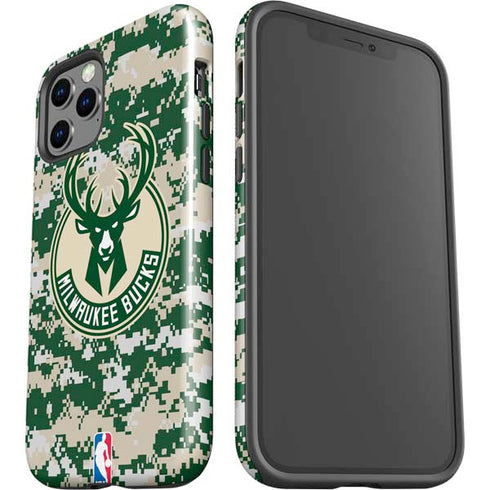 NBA Milwaukee Bucks Camo Digi iPhone 12 Pro Impact Case