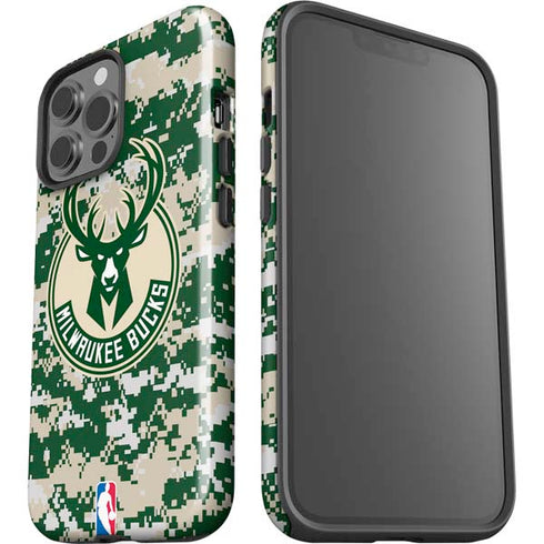 NBA Milwaukee Bucks Camo Digi iPhone 13 Pro Max Impact Case