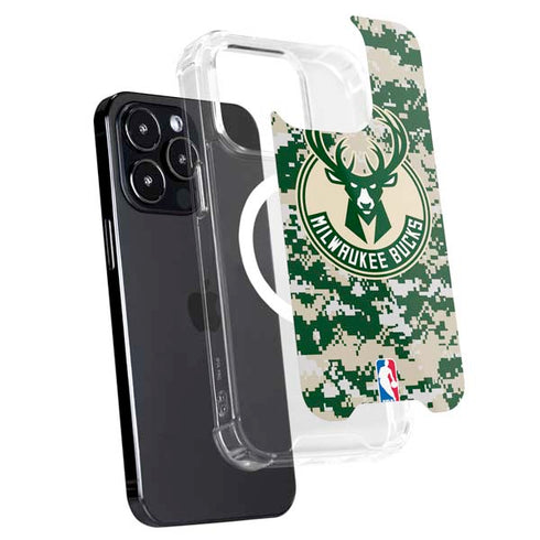 NBA Milwaukee Bucks Camo Digi iPhone 13 Pro Max MagSafe Case