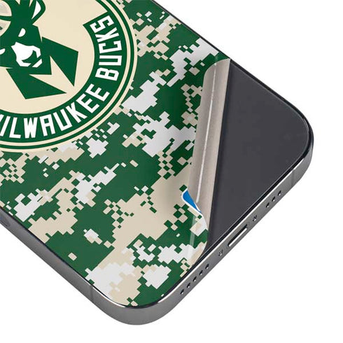 NBA Milwaukee Bucks Camo Digi iPhone 14 Pro Max Skin