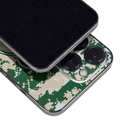 NBA Milwaukee Bucks Camo Digi iPhone 15 Pro Skin