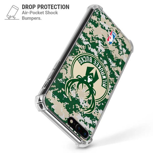 NBA Milwaukee Bucks Camo Digi iPhone 7/8 Plus Clear Case