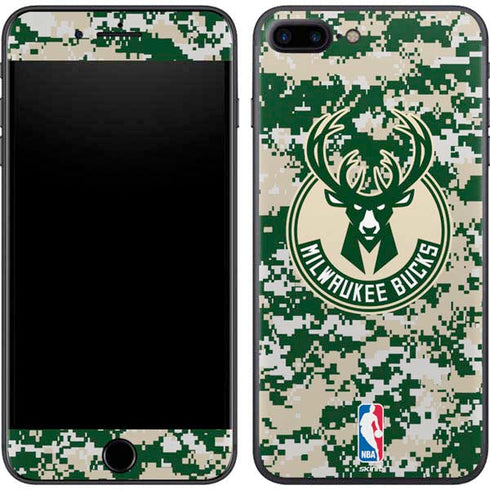 NBA Milwaukee Bucks Camo Digi iPhone 8 Plus Skin