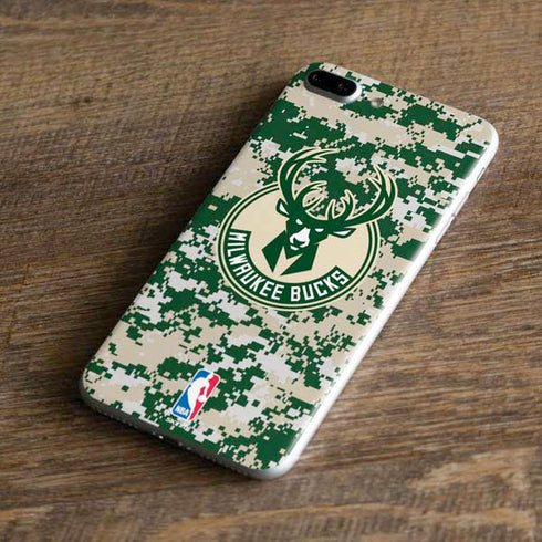NBA Milwaukee Bucks Camo Digi iPhone 8 Plus Skin