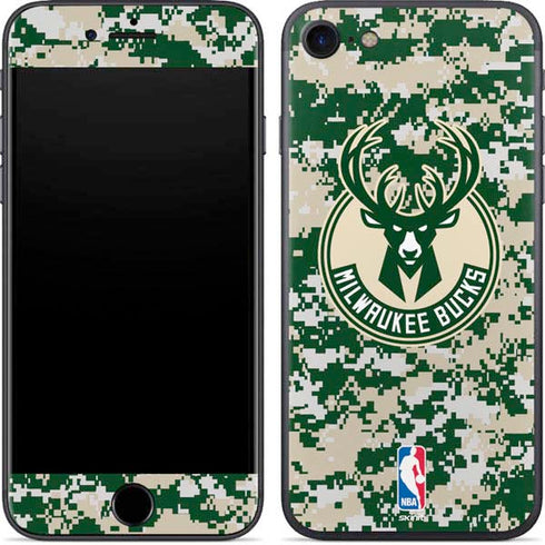 NBA Milwaukee Bucks Camo Digi iPhone 8 Skin