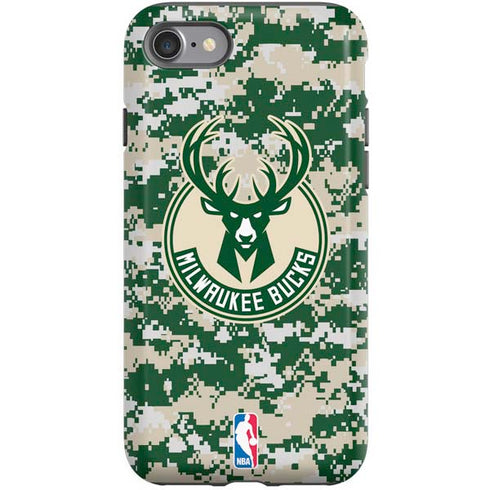 NBA Milwaukee Bucks Camo Digi iPhone SE (2nd & 3rd Gen) Pro Case