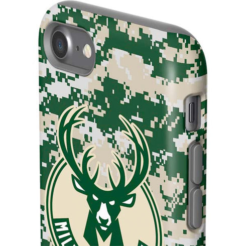NBA Milwaukee Bucks Camo Digi iPhone SE (2nd & 3rd Gen) Pro Case