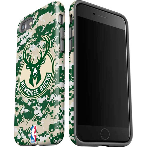 NBA Milwaukee Bucks Camo Digi iPhone SE (2nd & 3rd Gen) Pro Case