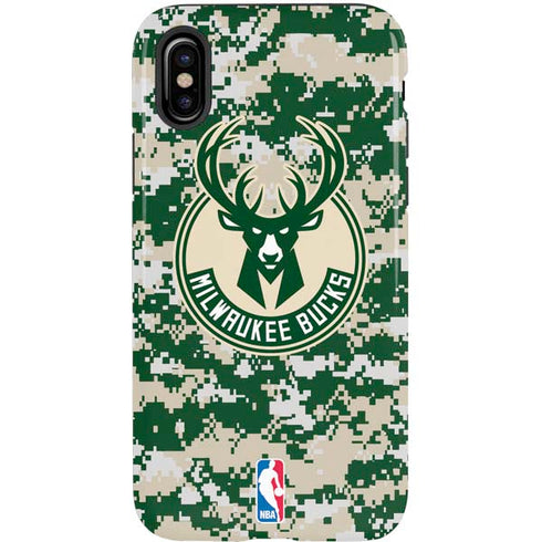 NBA Milwaukee Bucks Camo Digi iPhone X Pro Case
