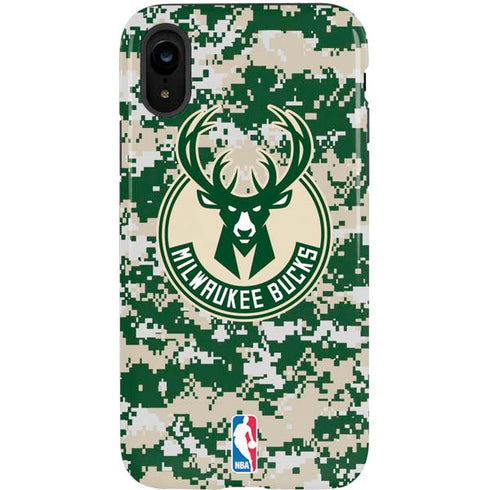 NBA Milwaukee Bucks Camo Digi iPhone XR Pro Case