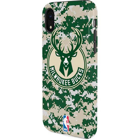 NBA Milwaukee Bucks Camo Digi iPhone XR Pro Case