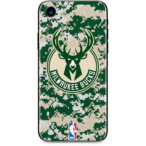 NBA Milwaukee Bucks Camo Digi iPhone XR Skin