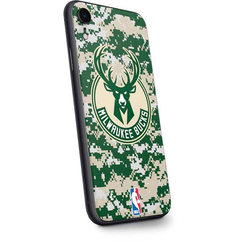 NBA Milwaukee Bucks Camo Digi iPhone XR Skin