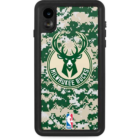 NBA Milwaukee Bucks Camo Digi iPhone XR Waterproof Case