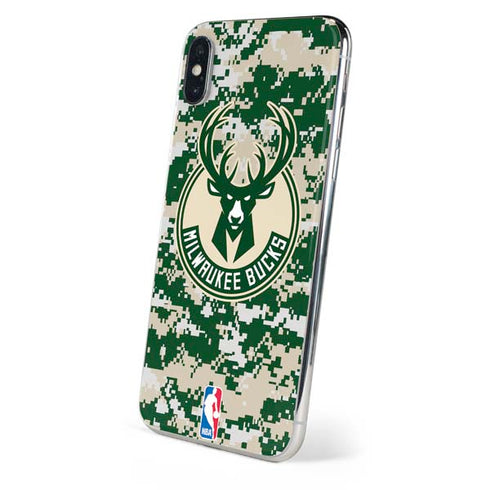 NBA Milwaukee Bucks Camo Digi iPhone XS Max Skin