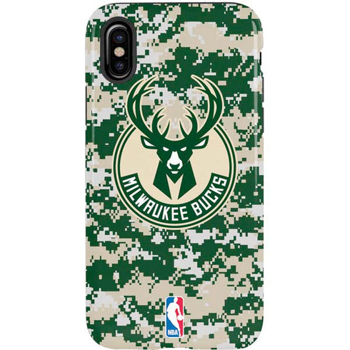 NBA Milwaukee Bucks Camo Digi iPhone XS Pro Case
