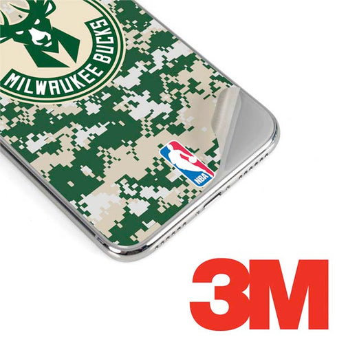 NBA Milwaukee Bucks Camo Digi iPhone XS Skin