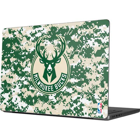 NBA Milwaukee Bucks Camo Digi MacBook Pro 14in (2021-24) Skin