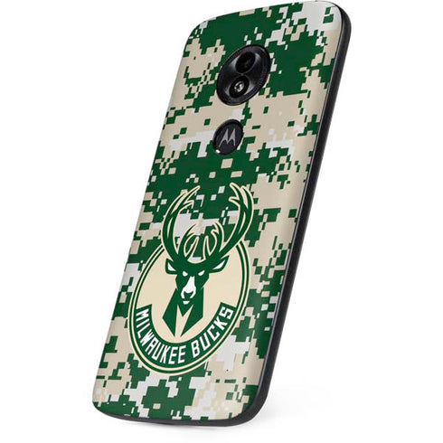 NBA Milwaukee Bucks Camo Digi Moto E5 Play Skin