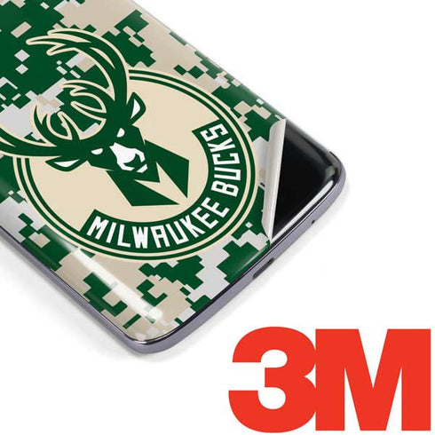 NBA Milwaukee Bucks Camo Digi Moto E5 Plus Skin