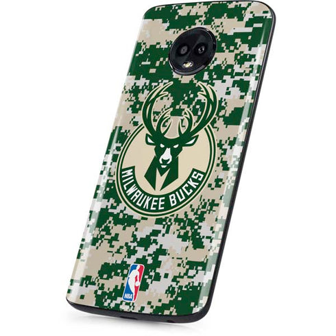 NBA Milwaukee Bucks Camo Digi Moto G6 Skin