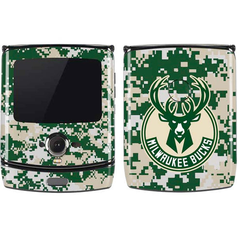NBA Milwaukee Bucks Camo Digi Motorola RAZR Skin