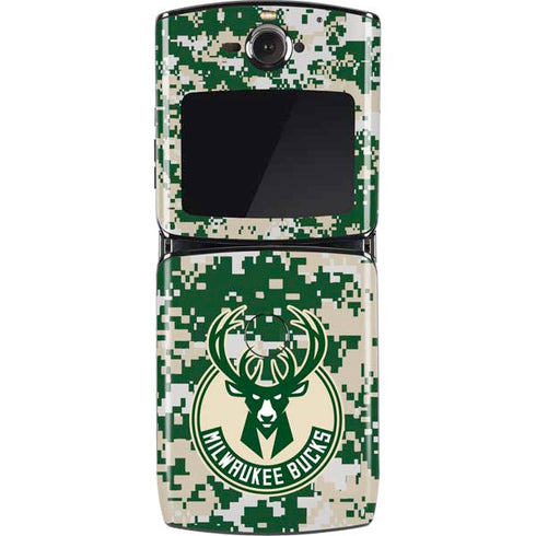 NBA Milwaukee Bucks Camo Digi Motorola RAZR Skin