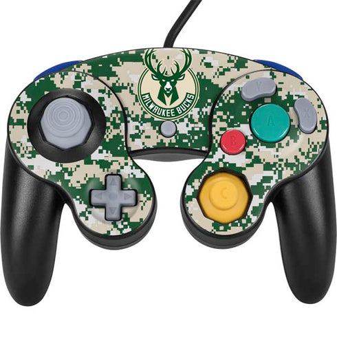 NBA Milwaukee Bucks Camo Digi Nintendo GameCube Controller Skin