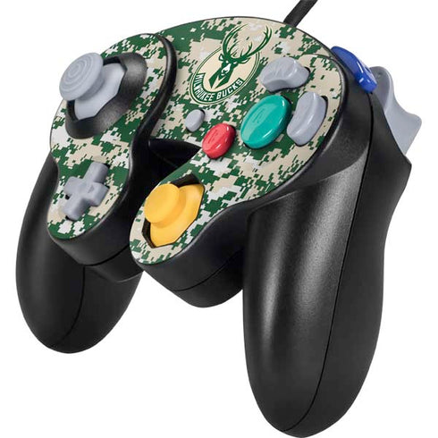 NBA Milwaukee Bucks Camo Digi Nintendo GameCube Controller Skin