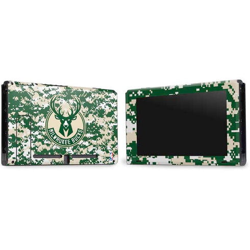 NBA Milwaukee Bucks Camo Digi Nintendo Switch Bundle Skin