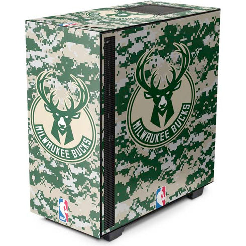 NBA Milwaukee Bucks Camo Digi NZXT H510 Compact ATX Mid-Tower Case Skin