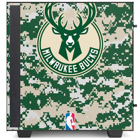NBA Milwaukee Bucks Camo Digi NZXT H510 Compact ATX Mid-Tower Case Skin