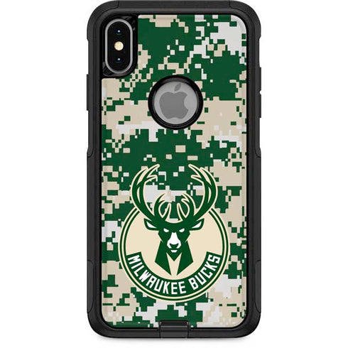 NBA Milwaukee Bucks Camo Digi Otterbox Commuter iPhone Skin