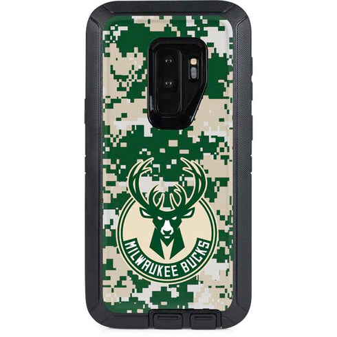 NBA Milwaukee Bucks Camo Digi Otterbox Defender Galaxy Skin