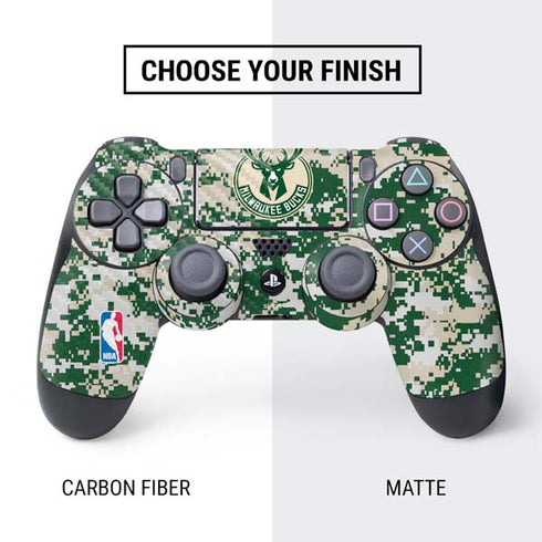 NBA Milwaukee Bucks Camo Digi PS4 Controller Skin
