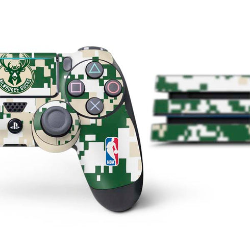 NBA Milwaukee Bucks Camo Digi PS4 Pro Bundle Skin
