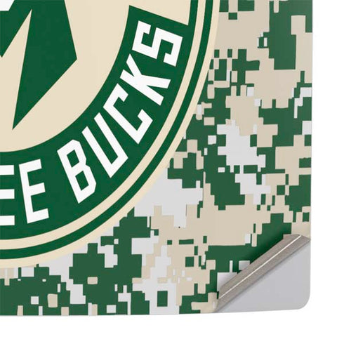 NBA Milwaukee Bucks Camo Digi PS5 Console Skin