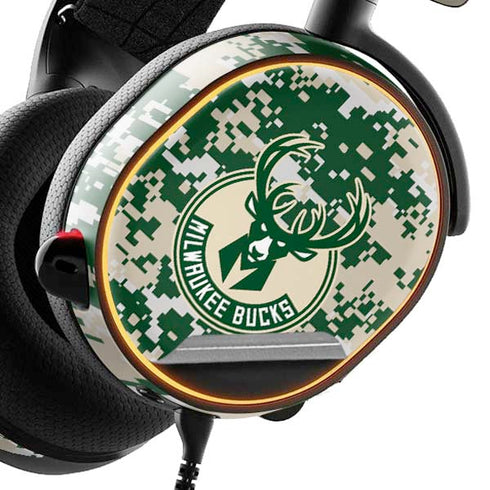 NBA Milwaukee Bucks Camo Digi SteelSeries Arctis 5 Skin