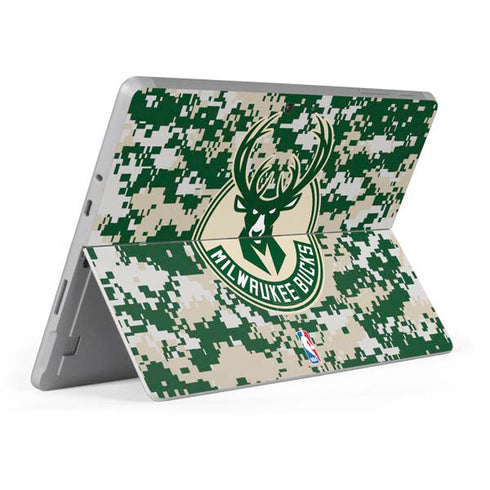 NBA Milwaukee Bucks Camo Digi Surface Go Skin
