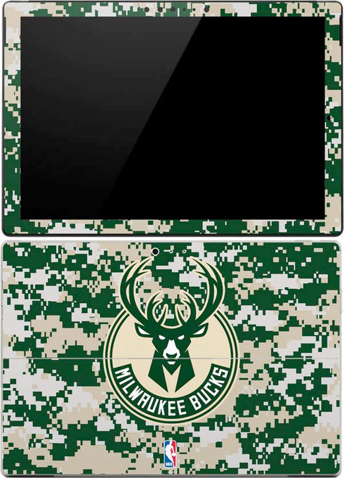 NBA Milwaukee Bucks Camo Digi Surface Pro 4 Skin